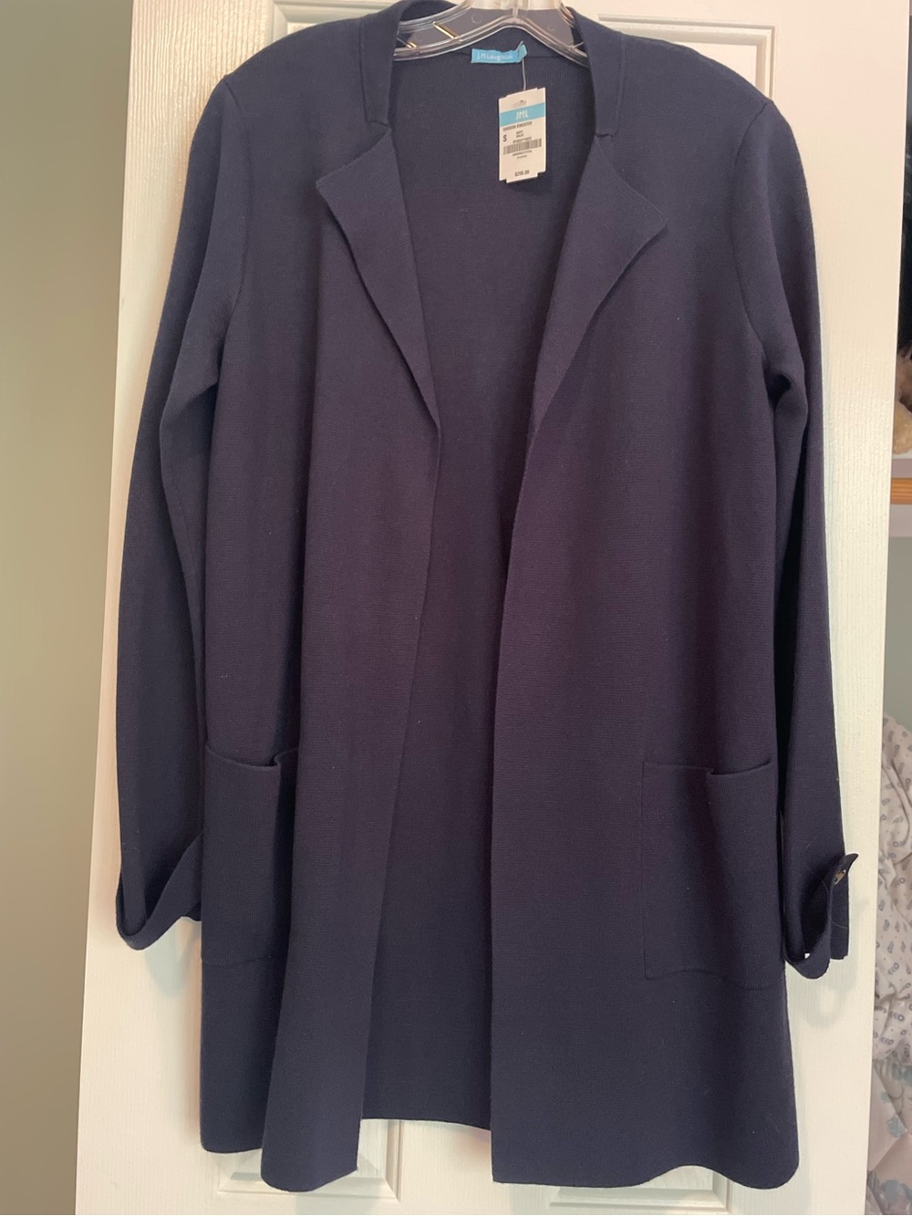 J. McLaughlin NWT Lightweight Navy Open-Front Women's Coatigan
